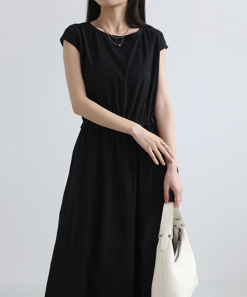 MAISON DE THERESE（メゾン ド テレーズ）の「夏新作 無地 ノースリーブ バルーンワンピース 上品 大人可愛い（ワンピース・レディース・Navy/White/Black・M）」の9枚目の写真