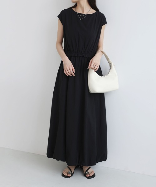 MAISON DE THERESE（メゾン ド テレーズ）の「夏新作 無地 ノースリーブ バルーンワンピース 上品 大人可愛い（ワンピース・レディース・Navy/White/Black・M）」の10枚目の写真