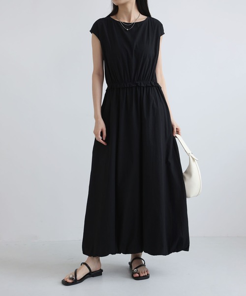 MAISON DE THERESE（メゾン ド テレーズ）の「夏新作 無地 ノースリーブ バルーンワンピース 上品 大人可愛い（ワンピース・レディース・Navy/White/Black・M）」の12枚目の写真