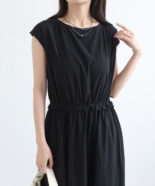 MAISON DE THERESE（メゾン ド テレーズ）の「夏新作 無地 ノースリーブ バルーンワンピース 上品 大人可愛い（ワンピース・レディース・Navy/White/Black・M）」の17枚目の写真