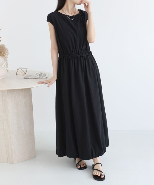 MAISON DE THERESE（メゾン ド テレーズ）の「夏新作 無地 ノースリーブ バルーンワンピース 上品 大人可愛い（ワンピース・レディース・Navy/White/Black・M）」の15枚目の写真