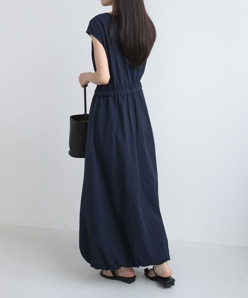 MAISON DE THERESE（メゾン ド テレーズ）の「夏新作 無地 ノースリーブ バルーンワンピース 上品 大人可愛い（ワンピース・レディース・Navy/White/Black・M）」の5枚目の写真