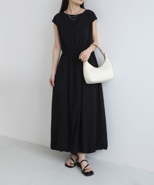 MAISON DE THERESE（メゾン ド テレーズ）の「夏新作 無地 ノースリーブ バルーンワンピース 上品 大人可愛い（ワンピース・レディース・Navy/White/Black・M）」の22枚目の写真