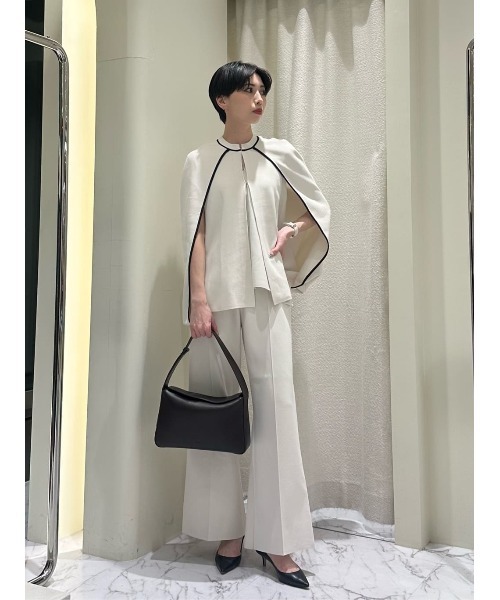 ESTNATION（エストネーション）の「ESTNATION / サーブル セミフレアニットパンツ（その他パンツ・レディース・ライトホワイト/ネイビー/ブラック系その他・36/34/38）」の4枚目の写真