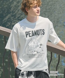 ＜Exclusive＞PEANUTS College Logo S/S Tee / ピーナッツ 別注 カレッジロゴ ルーズ半袖Tシャツ