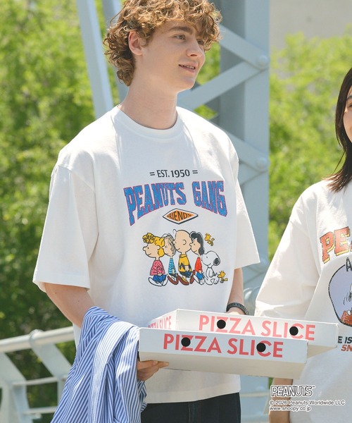 Exclusive＞PEANUTS College Logo S/S Tee / ピーナッツ 別注 カレッジ