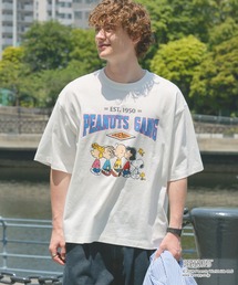 PEANUTS（ピーナッツ）の「【HECT】PEANUTS College Logo S S Tee   PEANUTS別注 カレッジロゴ ルーズ半袖Tシャツ（Tシャツ/カットソー）」