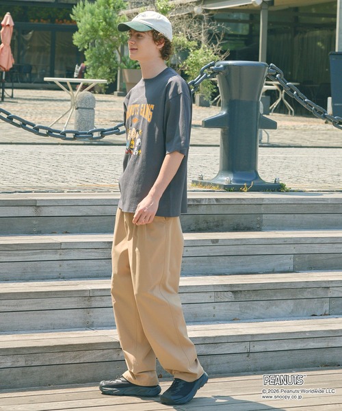 Exclusive＞PEANUTS College Logo S/S Tee / ピーナッツ 別注 カレッジ