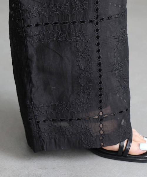 tiptop（ティップトップ）の「パッチワーク風刺繍イージーパンツ（その他パンツ・レディース・オフホワイト/ブラック・FREE）」の13枚目の写真