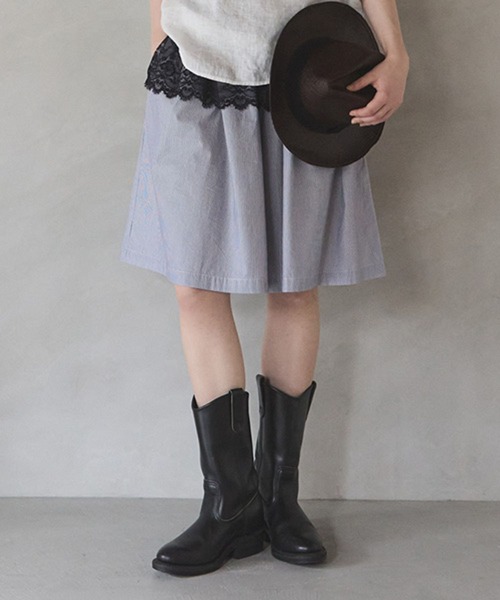 新品 スティナ stina closet 大人気 キュロットパンツ 34 完売品 セール】【Kin.】レースドッキングキュロットパンツ（その他パンツ