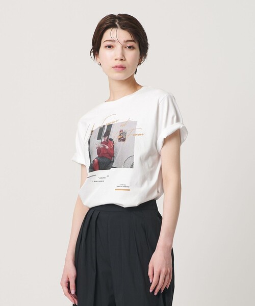 TRICOMER（トリコメル）の「＜TRICOMER＞UNE FEMME プリントTシャツ（Tシャツ/カットソー・レディース・ホワイト・FREE）」の15枚目の写真