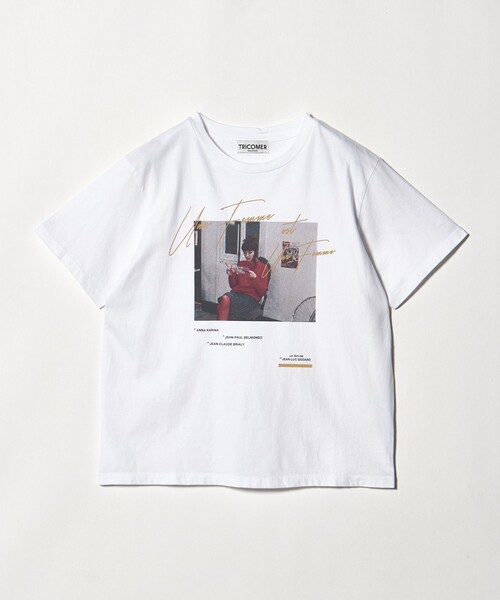 TRICOMER（トリコメル）の「＜TRICOMER＞UNE FEMME プリントTシャツ（Tシャツ/カットソー・レディース・ホワイト・FREE）」の9枚目の写真