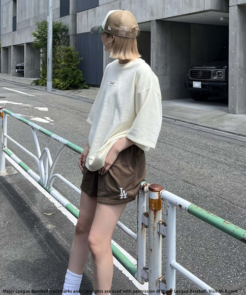 BACK TO THE FIELD（バック トゥー ザ フィールド）の「【MLB】ハーフサイズPO×ショートパンツ（セットアップ・レディース・ピンク系/ブラウン系/グレー系・FREE）」の16枚目の写真