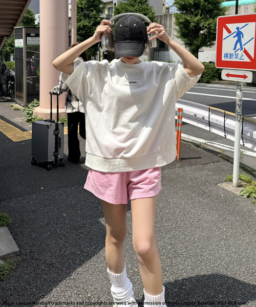 BACK TO THE FIELD（バック トゥー ザ フィールド）の「【MLB】ハーフサイズPO×ショートパンツ（セットアップ・レディース・ピンク系/ブラウン系/グレー系・FREE）」の5枚目の写真