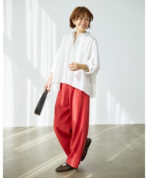 DoCLASSE( ドゥクラッセ)の「ビューティバイアスパンツ/66cm(その他パンツ・レディース・ブラウン/ダークブラウン/イエロー/ライトグレー/レッド/ダークグリーン/グレイッシュベージュ/ネイビー/ブラック/ライトグリーン・11/13/15 /9/17/7)」の21枚目の写真