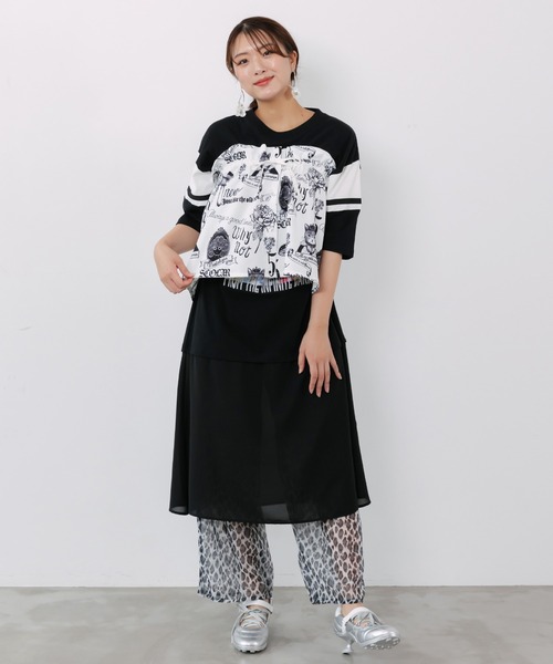 ScoLar（スカラー）の「162685：アンティーク柄 3way巻きスカート付きパンツ（その他パンツ・レディース・アイボリー/ブラック・M）」の19枚目の写真