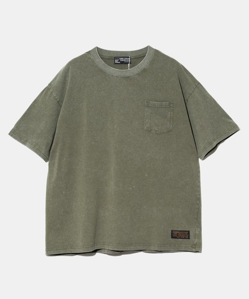 CUBE SUGAR(キューブシュガー)の「CUBE SUGAR/キューブシュガー ピグメント染め BIG TEE(Tシャツ/カットソー・レディース・ネイビー/カーキ/ブラック・FREE)」の2枚目の写真