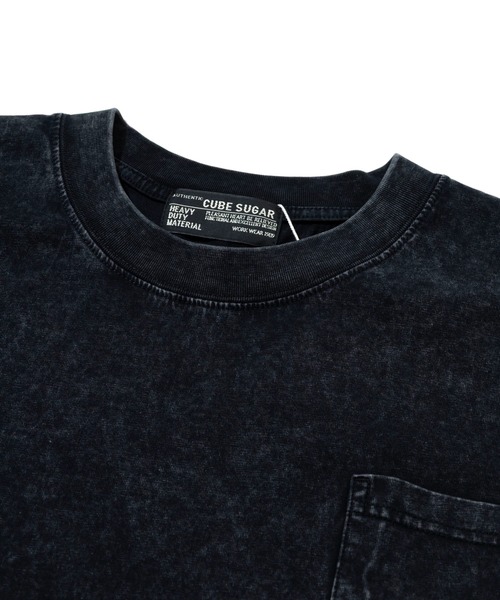 CUBE SUGAR(キューブシュガー)の「CUBE SUGAR/キューブシュガー ピグメント染め BIG TEE(Tシャツ/カットソー・レディース・ネイビー/カーキ/ブラック・FREE)」の4枚目の写真