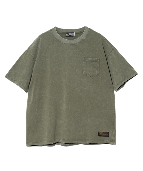 CUBE SUGAR(キューブシュガー)の「CUBE SUGAR/キューブシュガー ピグメント染め BIG TEE(Tシャツ/カットソー・レディース・ネイビー/カーキ/ブラック・FREE)」の12枚目の写真