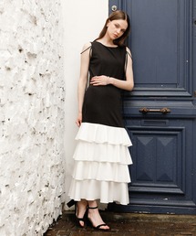 MIELI INVARIANT（ミエリインヴァリアント）の「Wave Tiered Cut Dress（ワンピース）」