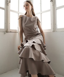 Wave Tiered Cut Dress