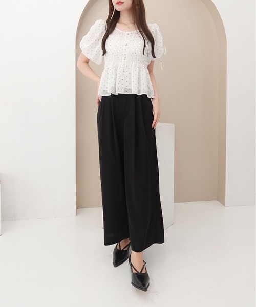 SOELA(ソエラ)の「【INGNI SOELA】ドットギャザーブラウス/WEB限定(シャツ/ブラウス・レディース・ブラック×ホワイト/ホワイト×ブラック・FREE)」の12枚目の写真