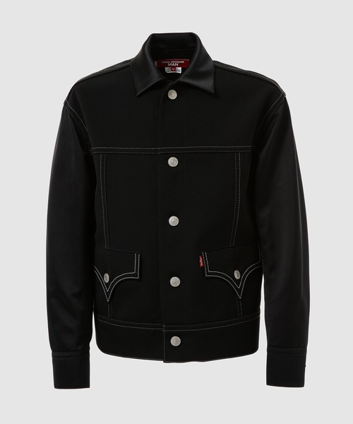 JUNYA WATANABE MAN(ジュンヤワタナベマン)の「『Levi's W-NAME』WOOL SERGE x CUPRO SILK Levi's W-NAME JACKET(ブルゾン・メンズ・ブラック×ブラック・M/S)」の1枚目の写真