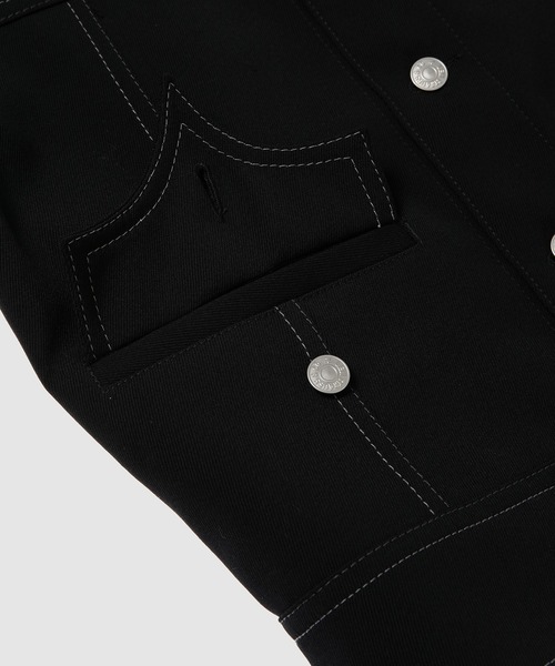 JUNYA WATANABE MAN(ジュンヤワタナベマン)の「『Levi's W-NAME』WOOL SERGE x CUPRO SILK Levi's W-NAME JACKET(ブルゾン・メンズ・ブラック×ブラック・M/S)」の2枚目の写真