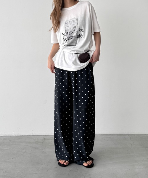 CANAL JEAN(キャナルジーン)の「El mar ドット柄イージーパンツ(その他パンツ・レディース・ブラック/ホワイト・ONE SIZE)」の7枚目の写真