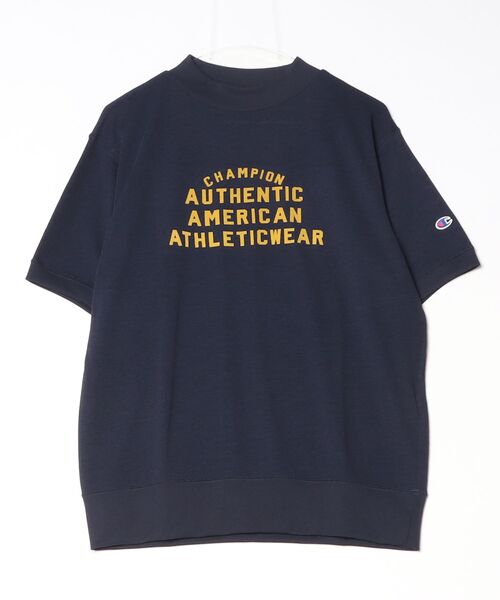 Champion Golf（チャンピオンゴルフ）の「【Champion/チャンピオン】メンズ GOLF ショートスリーブモックネックシャツ（スウェット・メンズ・ブルー/オフホワイト/ネイビー・MEDIUM/X-LARGE/LARGE）」の3枚目の写真