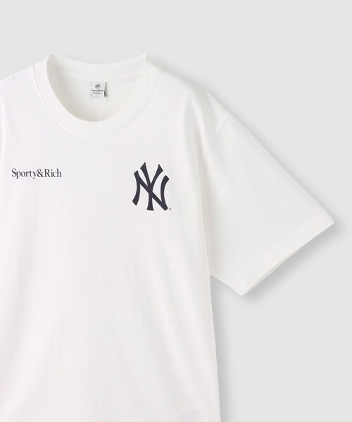 allureville(アルアバイル)の「【SPORTY&RICH(スポーティーアンドリッチ)】YANKEES ARCH TSHIRTS(Tシャツ/カットソー・レディース・ライトピンク/ホワイト・1)」の12枚目の写真