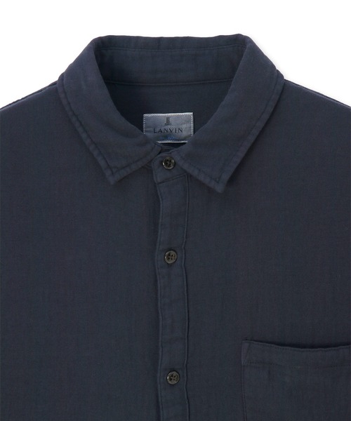 LANVIN en Bleu(ランバンオンブルー)の「製品染め ダブルガーゼ カジュアルシャツ(シャツ/ブラウス・メンズ・ネイビー/チャコールグレー・46/48/50/52)」の9枚目の写真