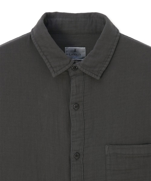 LANVIN en Bleu(ランバンオンブルー)の「製品染め ダブルガーゼ カジュアルシャツ(シャツ/ブラウス・メンズ・ネイビー/チャコールグレー・46/48/50/52)」の10枚目の写真