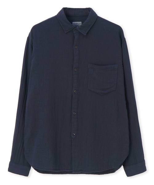 LANVIN en Bleu(ランバンオンブルー)の「製品染め ダブルガーゼ カジュアルシャツ(シャツ/ブラウス・メンズ・ネイビー/チャコールグレー・46/48/50/52)」の11枚目の写真