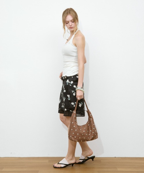 Rohwel(ローウェル)の「Eyelet Halter Tank Tops / アイレットホルタータンクトップス(タンクトップ・レディース・ホワイト/ブラック/ブラウン・FREE)」の13枚目の写真