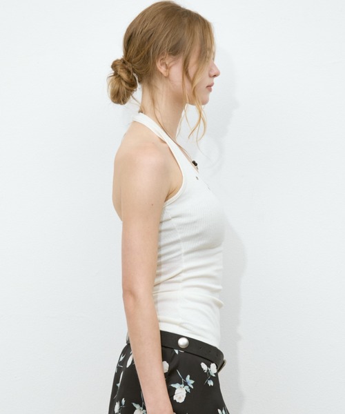 Rohwel(ローウェル)の「Eyelet Halter Tank Tops / アイレットホルタータンクトップス(タンクトップ・レディース・ホワイト/ブラック/ブラウン・FREE)」の19枚目の写真