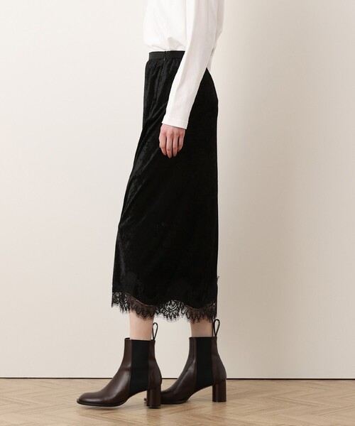 allureville(アルアバイル)の「ベロアレースコンビスカート(スカート・レディース・ミント・2/1)」の2枚目の写真