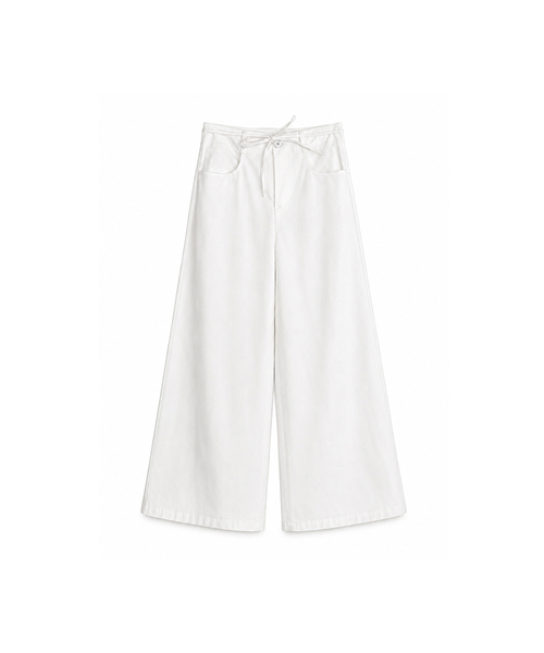 VASCARA(バスカラ)の「String Wide Cotton Pants (3colors)(その他パンツ・レディース・ブラック/ホワイト/ベージュ・SMALL/MEDIUM/LARGE)」の2枚目の写真