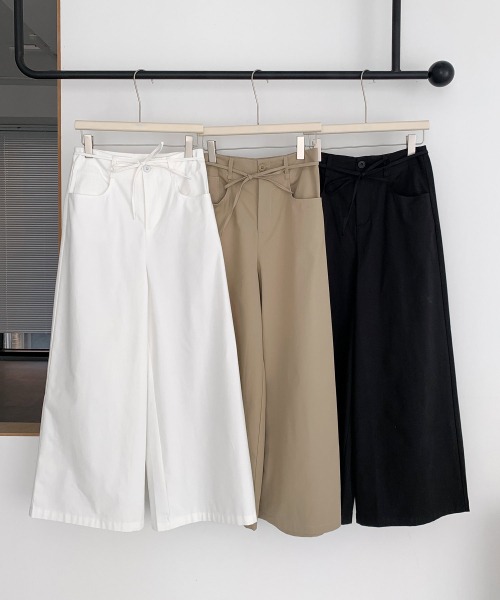 VASCARA(バスカラ)の「String Wide Cotton Pants (3colors)(その他パンツ・レディース・ブラック/ホワイト/ベージュ・SMALL/MEDIUM/LARGE)」の6枚目の写真
