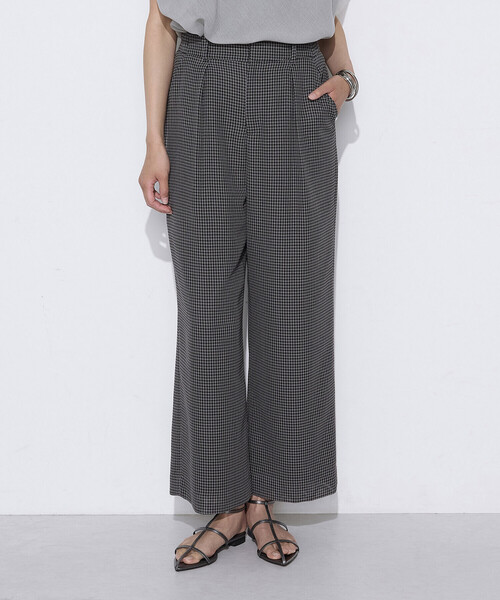 COMME CA(コムサ)の「〔 TALLサイズ 〕 【セットアップ対応】シアーチェックタックパンツ(その他パンツ・レディース・ブラウン/グレー・13号/15号/17号)」の21枚目の写真