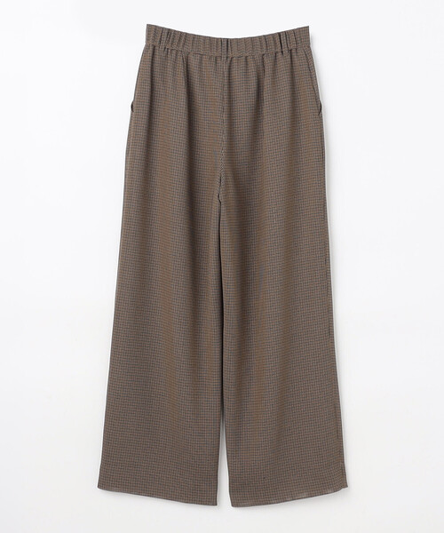COMME CA(コムサ)の「〔 TALLサイズ 〕 【セットアップ対応】シアーチェックタックパンツ(その他パンツ・レディース・ブラウン/グレー・13号/15号/17号)」の4枚目の写真