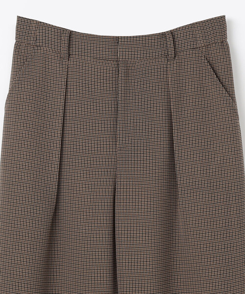 COMME CA(コムサ)の「〔 TALLサイズ 〕 【セットアップ対応】シアーチェックタックパンツ(その他パンツ・レディース・ブラウン/グレー・13号/15号/17号)」の5枚目の写真