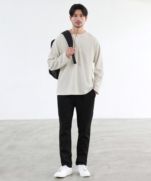 SPU(スプ)の「ウォッシャブルピーチスキンポンチイージーテックパンツ(その他パンツ・メンズ・チャコール/ネイビー/ブラック/モカ・XL/L/M/S)」の8枚目の写真