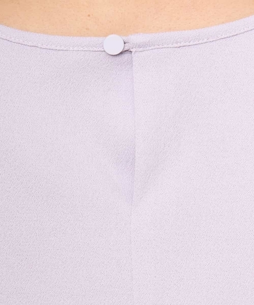 MICHEL KLEIN(ミッシェル・クラン)の「ギャザーネックジョーゼットカットソー(Tシャツ/カットソー・レディース・ホワイト/ブラック/ライラック・38)」の16枚目の写真