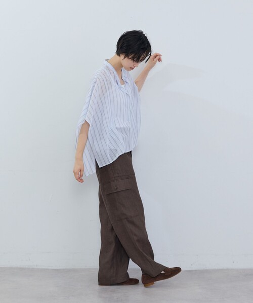 ADIEU TRISTESSE(アデュートリステス)の「ケープ風ブラウス(シャツ/ブラウス・レディース・ブルー系その他/ブラック系その他/ベージュ系その他・38)」の5枚目の写真