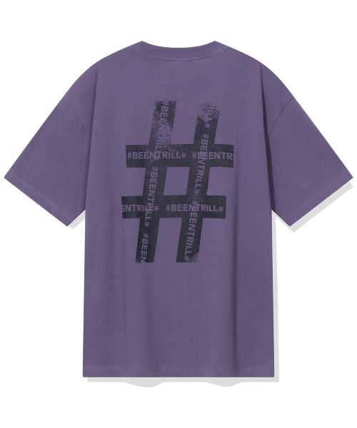 BEENTRILL(ビントリル)の「ヴィンテージハッシュタグオーバーサイズ半袖Tシャツ(バイオレット)(Tシャツ/カットソー・レディース・その他・SMALL/MEDIUM/LARGE/X-LARGE)」の2枚目の写真