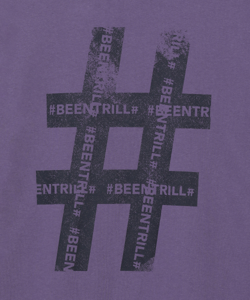 BEENTRILL(ビントリル)の「ヴィンテージハッシュタグオーバーサイズ半袖Tシャツ(バイオレット)(Tシャツ/カットソー・レディース・その他・SMALL/MEDIUM/LARGE/X-LARGE)」の4枚目の写真