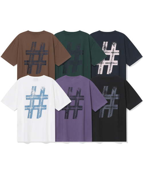 BEENTRILL(ビントリル)の「ヴィンテージハッシュタグオーバーサイズ半袖Tシャツ(バイオレット)(Tシャツ/カットソー・レディース・その他・SMALL/MEDIUM/LARGE/X-LARGE)」の5枚目の写真