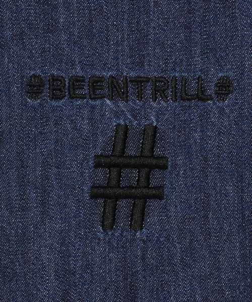 BEENTRILL（ビントリル）の「ライトデニム半袖ワークシャツ（インディゴ）（その他トップス・レディース・その他・SMALL/MEDIUM/LARGE/X-LARGE）」の4枚目の写真