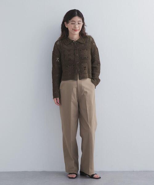 URBAN RESEARCH DOORS(アーバンリサーチドアーズ)の「衿付きクロシェカーディガン(カーディガン/ボレロ・レディース・ブラウン/ナチュラル・FREE)」の9枚目の写真